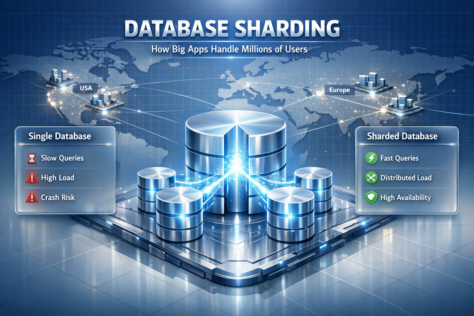 20260120_1301_Database Sharding Infographic_simple_compose_01kfd4z5erfyetegw21gq1ay0f